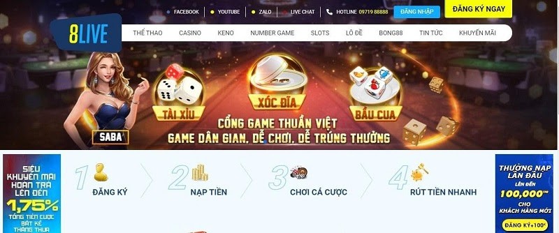 Đánh giá nhà cái 8Live - Hướng dẫn cách đăng ký 8Live đơn giản